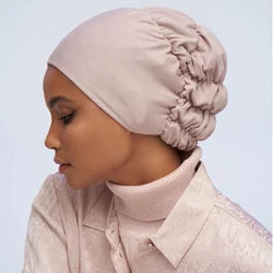 2022 New Print African Headtie Turban Cap Soft Stretch Twisted Pleated Beanie Head Wrap for Women Chemo Bonnet