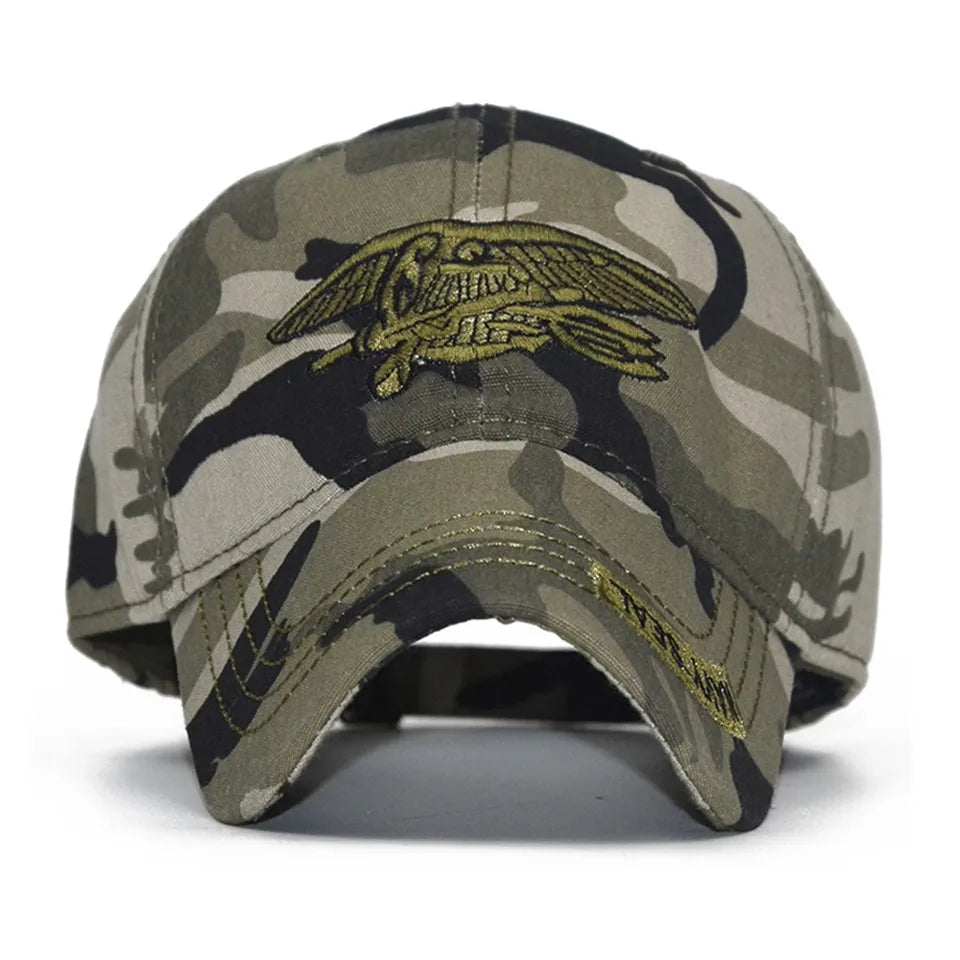 High quality SEALs Cap Mens embroidery Baseball Caps Brand USA Army Camouflage Hat Snapback Caps Cotton Adjustable hat BAZAARHUBO