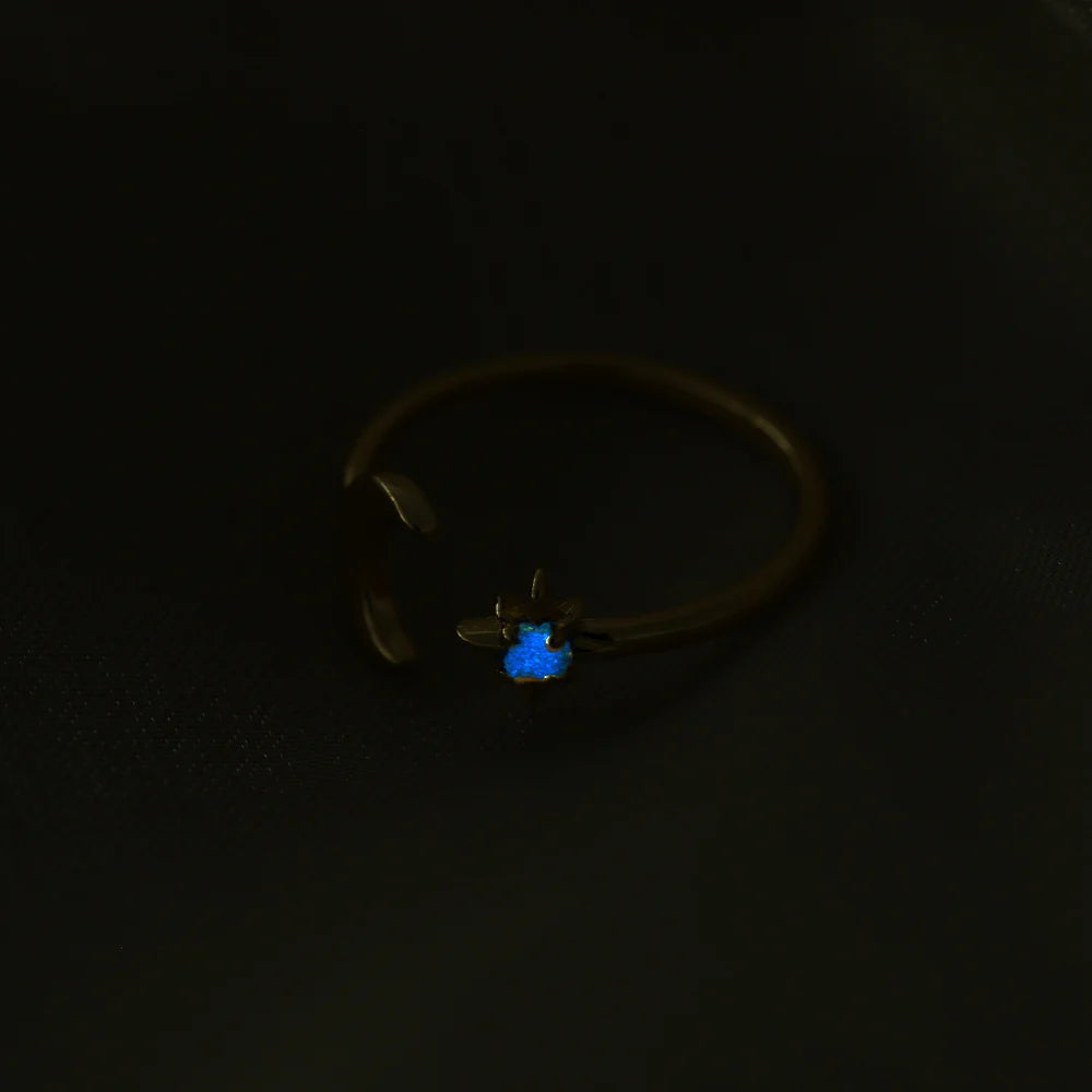 Zircon Moon Star Rings For Women Stainless Steel Glowing Moon Star Adjustable Finger Ring Aesthetic Wedding Jewelery Gift Femme