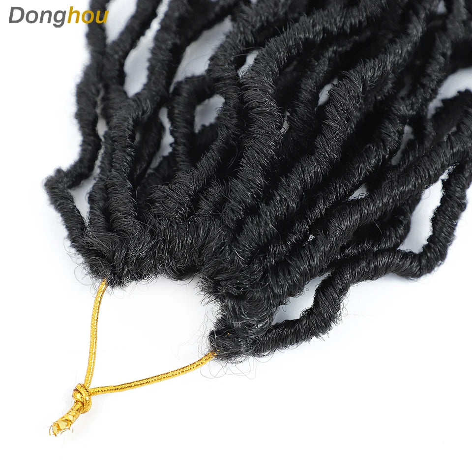 Long Goddess Faux Locks Crochet Braids Brown Blue 1B 30 350 Soft Locs Braiding Hair Synthetic Faux Locs Crochet Hair Extensions