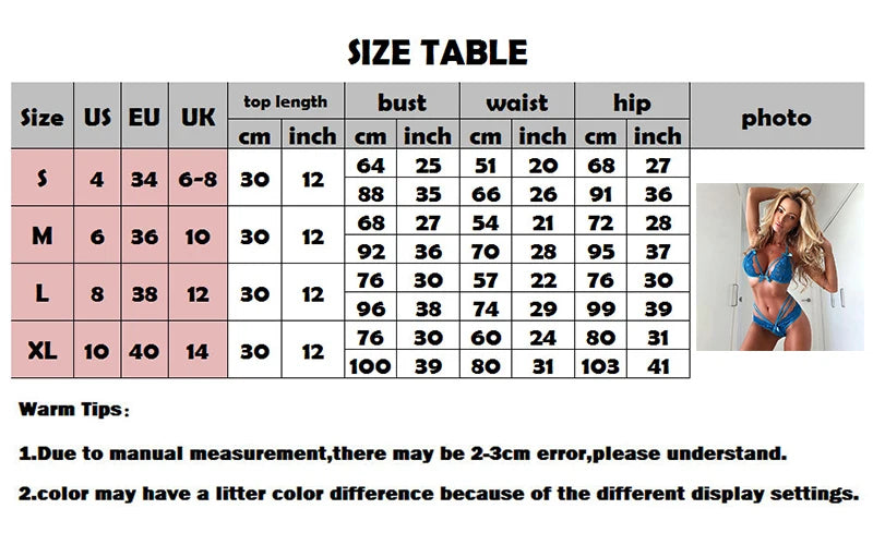 Women's Sexy Underwear Set 3-piece Exotic Set Sexy Lace Bra Bandage Panties + Stockings Erotic Transparent Bra Set