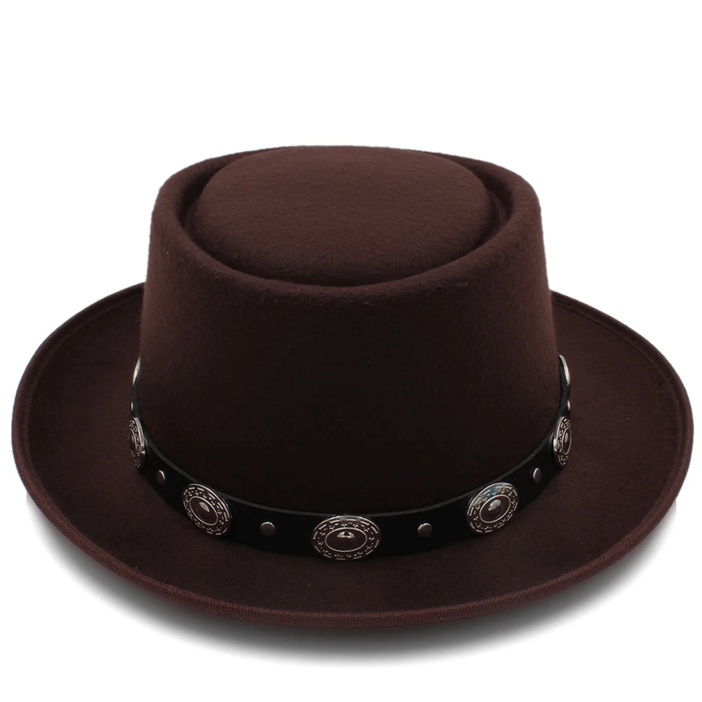 Men Women Pork Pie Hats Fedora Caps Trilby Sunhat Classical Retro Jazz Party Outdoor Travel Street Style Size US 7 1/4 UK L