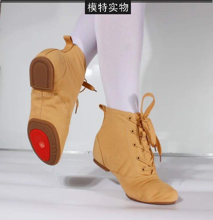 Children Canvas Ballet Shoes Kids' Soft Dance Shoes Women Men Dancing Ballroom Latin Modern Jazz Shoes Yoga Training Footwear