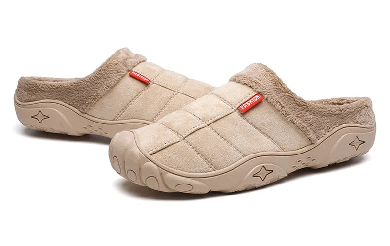 Winter Men Plus Size Leisure Indoor Plush Slippers Home Cotton Shoes Warm House Shoes Room Unisex Pantofole Peluche Invernali 48