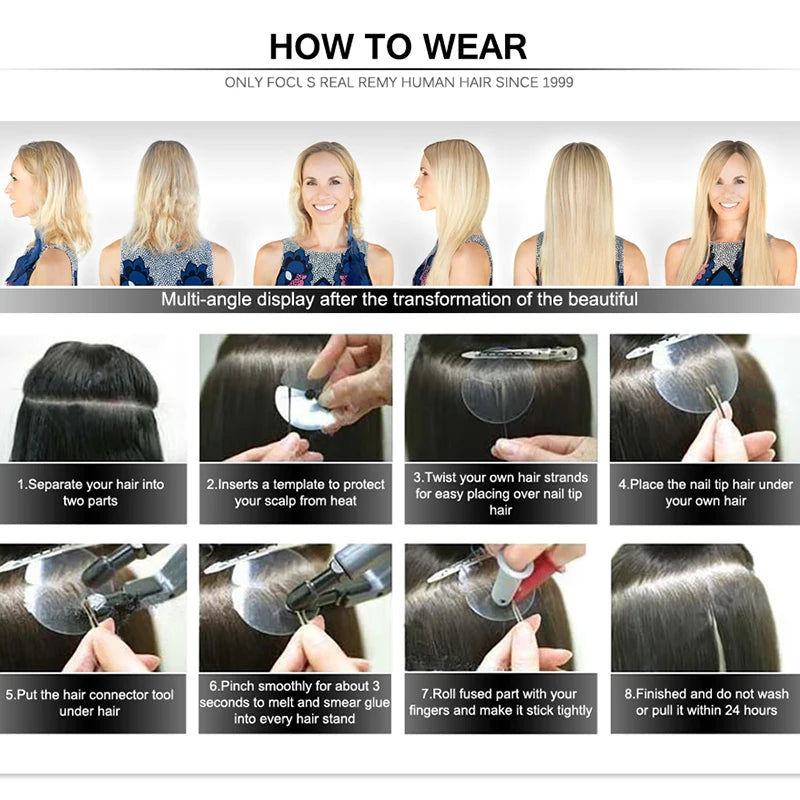Remy Hair 1g/s 12-28 inch Real Remy Flat Tip Human Hair Extension Silky Straight Dark Brown Pre Bonded Keratin Fusion Hair