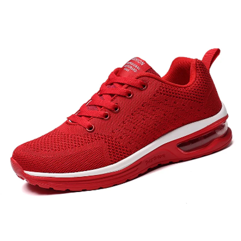 Hot Selling Large Size Running Shoes Lightweight Resilience Slip on Sneakers Mesh Air Cushion Casual Walking Shoes
