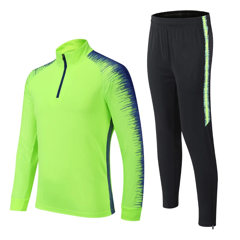 Men's Sports Set Running Gym Autumn Long Jerseys Pants Print Quick Dry Jogging Sportswear Basketball Uniform Training Tracksuit