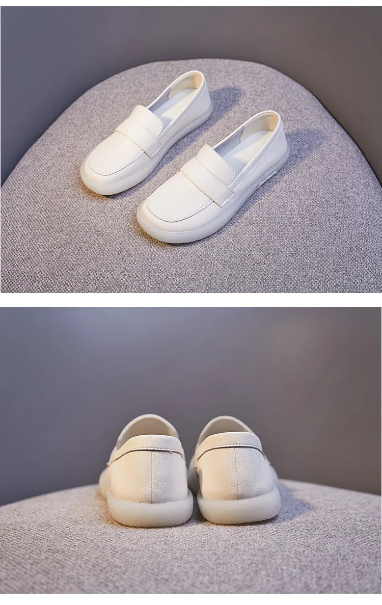 GKTINOO Shoes Women Spring 2026 New White Thick-Soled Ladies Sneakers Genuine Leather Casual Trend Girl Shoes Students Loafers