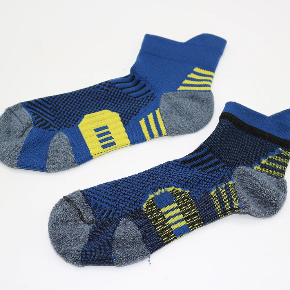 5Pairs New Spring Men's Socks AnkleThick Knit Sports Sock Outdoor Fitness Breathable Quick Dry Wear-resistant Short Running Sock