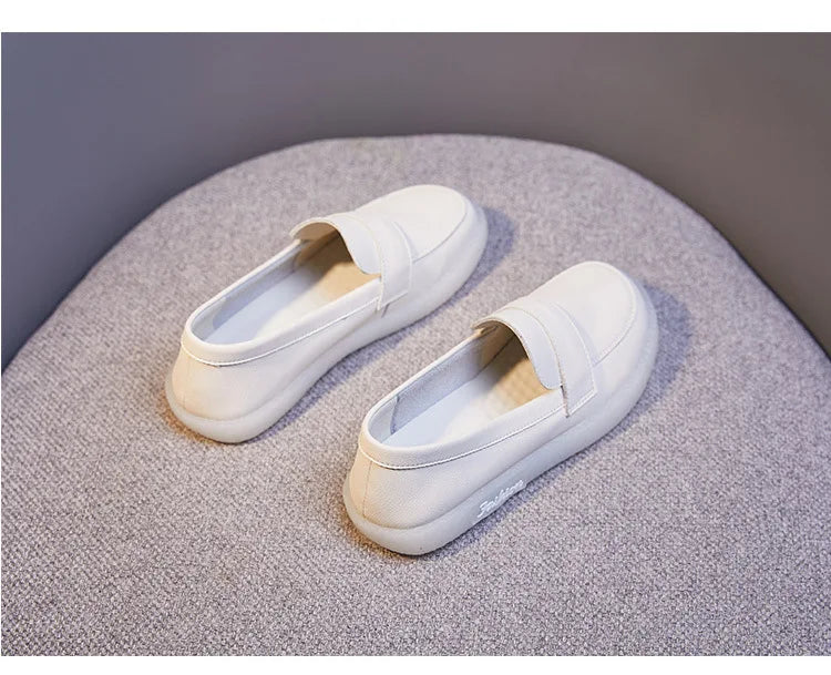 GKTINOO Shoes Women Spring 2026 New White Thick-Soled Ladies Sneakers Genuine Leather Casual Trend Girl Shoes Students Loafers