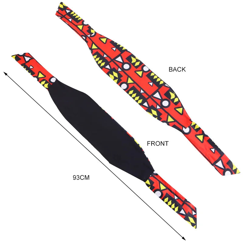 African Print Stretch Bandana Head Wrap Long Scarf Satin Floral Ankara Dashiki Women Party Turban Headwear Cap Hair Accessories