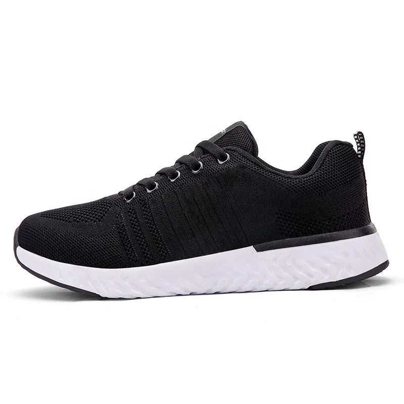 Black Knitting Ladies Sport Running Shoes Women Sneakers