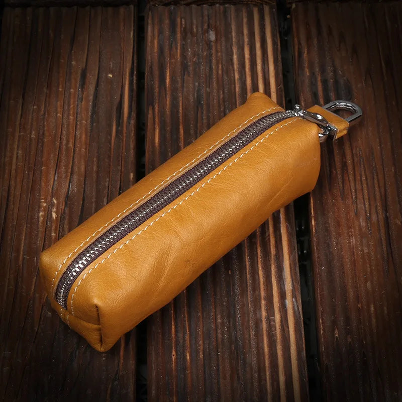 EISIPURI Genuine Cow Leather Men Women Key Bag Small Business Kay Case Women Housekeepers Wholesale purse keychain wallet