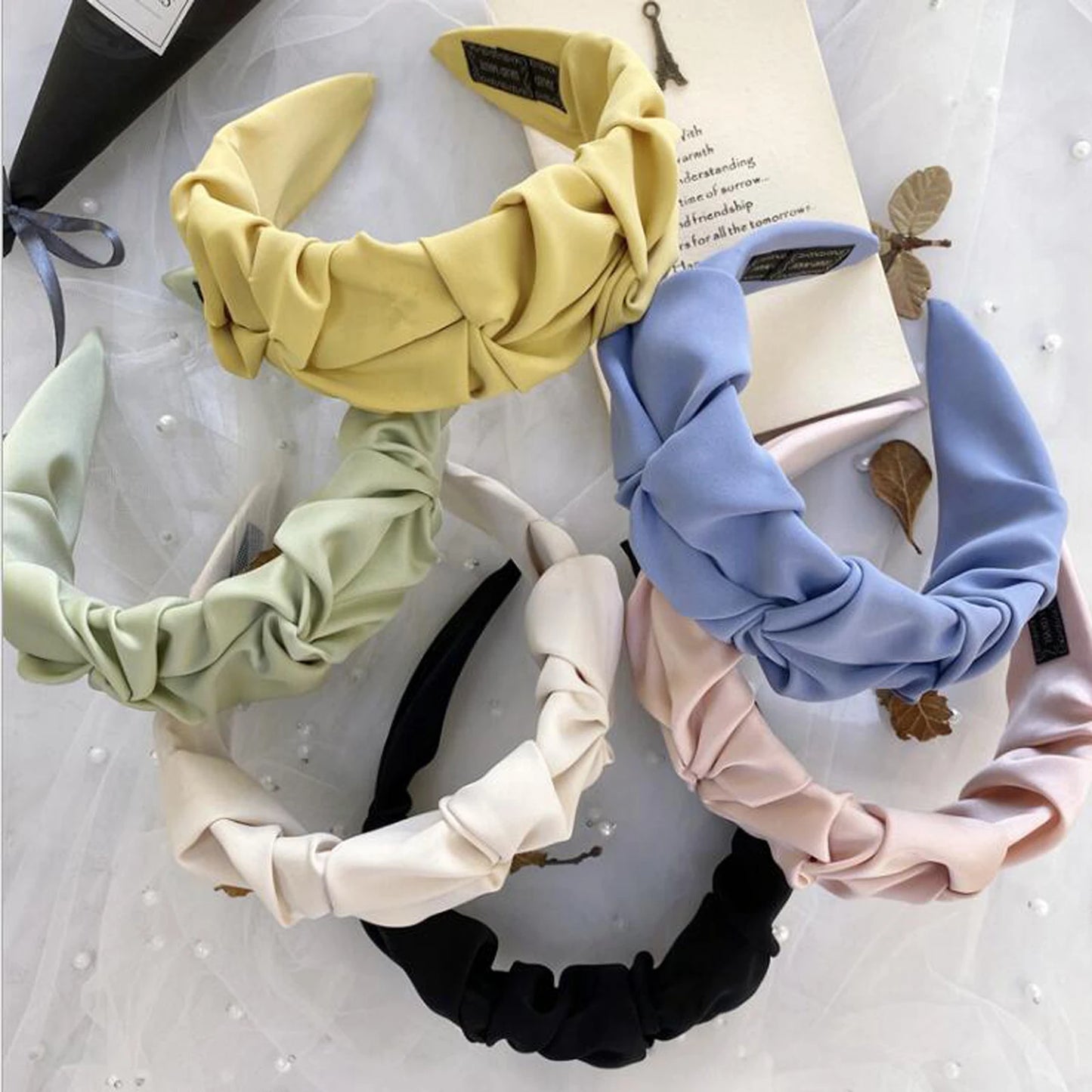 New Fashion Women Hair Accessories Wide Side Flower Hairband Casual Soft Hair Hoop Top Quality Headband Wholesale BAZAARHUBO