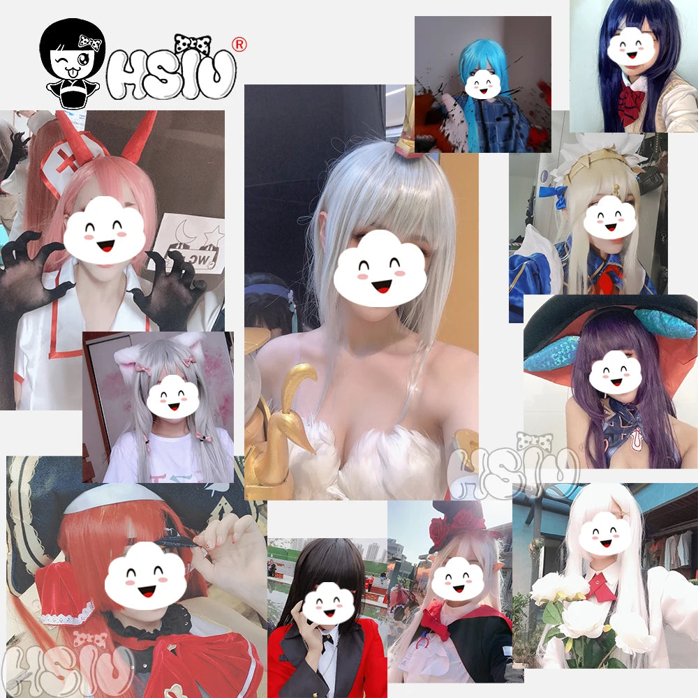 Anime New style Cosplay Long Wig「HSIU」Party Anime wigs 44 color 100cm Colourful  wig Fiber synthetic wig+Free wig cap