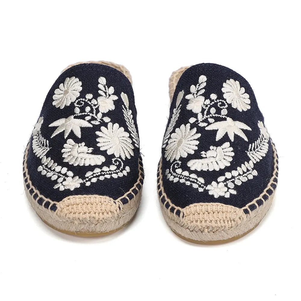 Espadrilles Slippers For Flat Shoes  Real Mules Slides Hemp Summer Flip Flops Pantufas De Pelucia Bichos Tienda Soludos