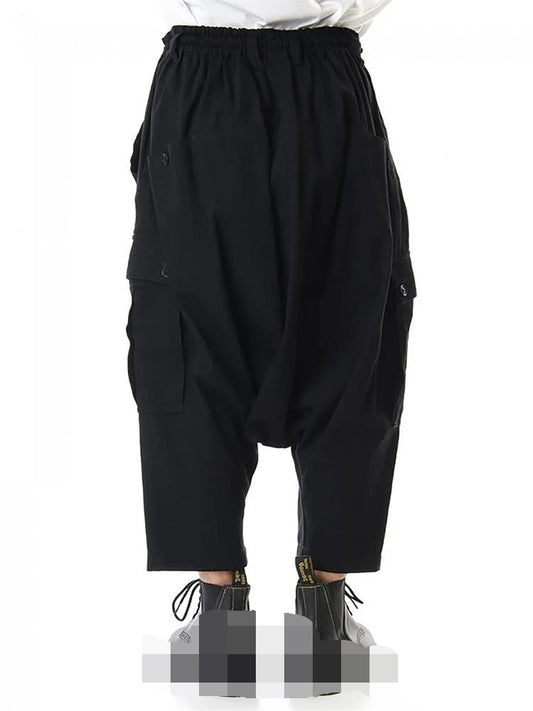 Men's new menswear fashion hair stylist fashion trend casual nine point halen pants low crotch plus size clothing