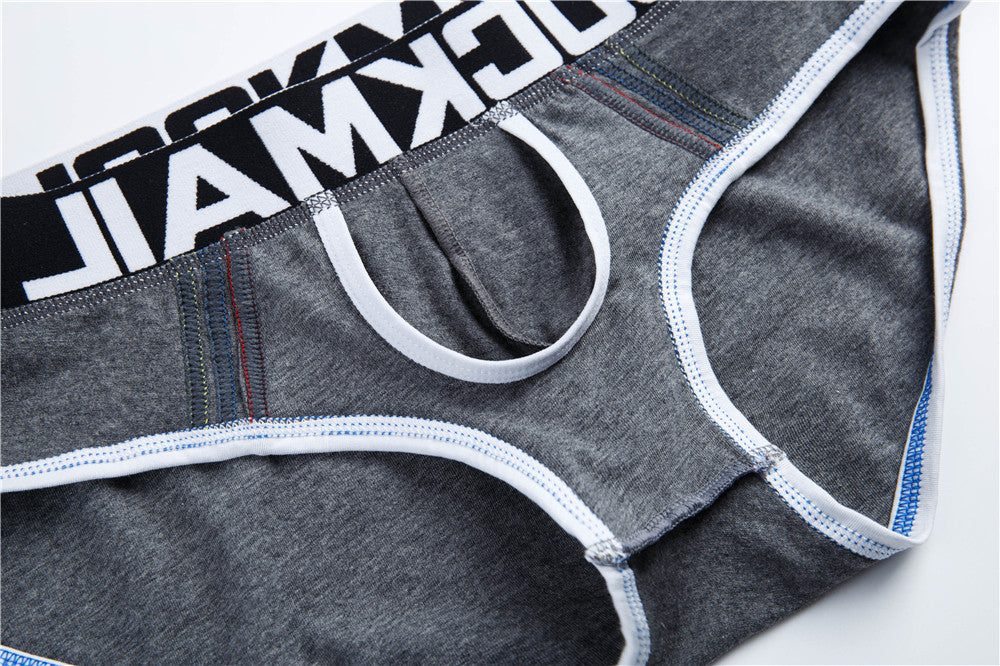 Sexy Men Underwear Briefs U Convex Big Penis Pouch Design Wonderjock Men Cotton Briefs for Man Bikini Adjustment Ring Cock