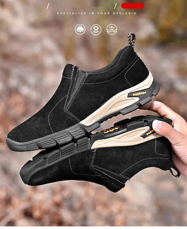 Brand Men's Shoes Genuine Leather Casual Shoes Outdoor Men's Breathable Sneakers Suede Original Men's Moccasins Loafers Sneakers