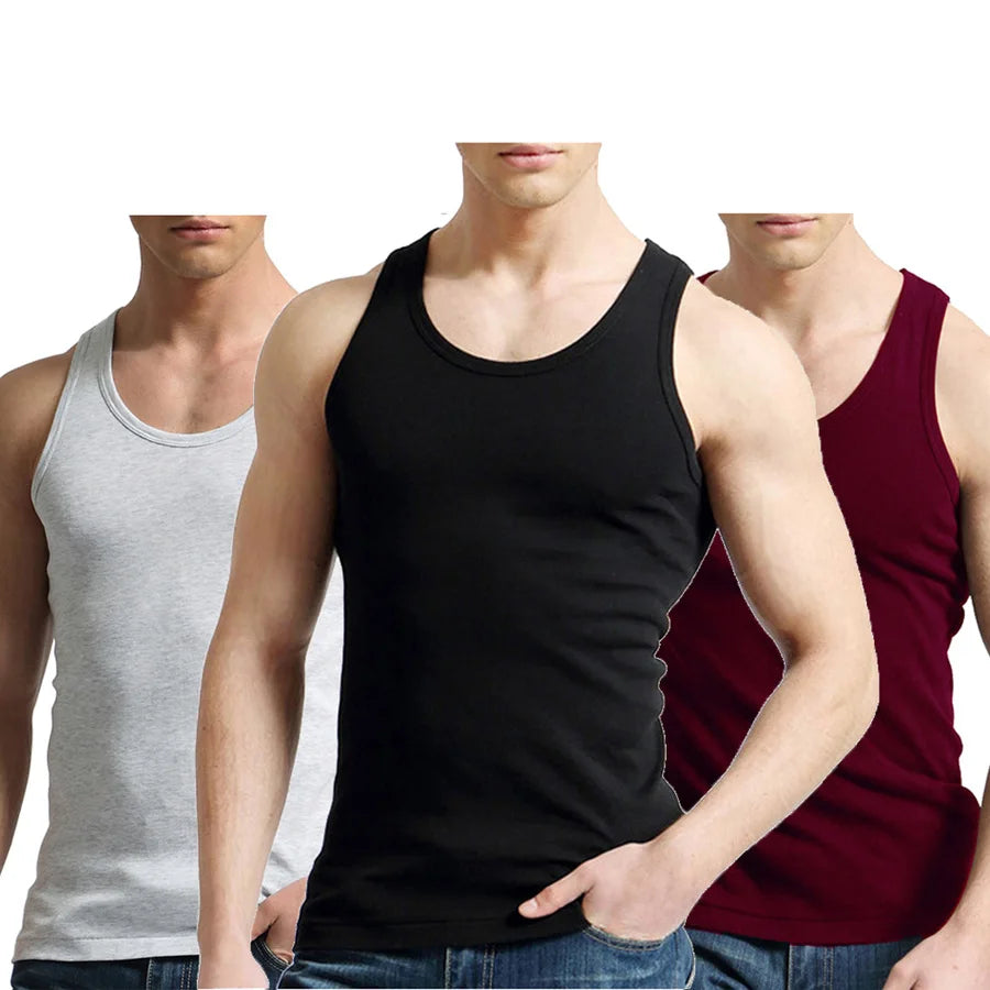 Tank Tops Men Fitness Cool Summer 100% Cotton Vest Male Sleeveless Tops Gym Slim Casual Undershirt Mens Gift 10 Colors 1PCS