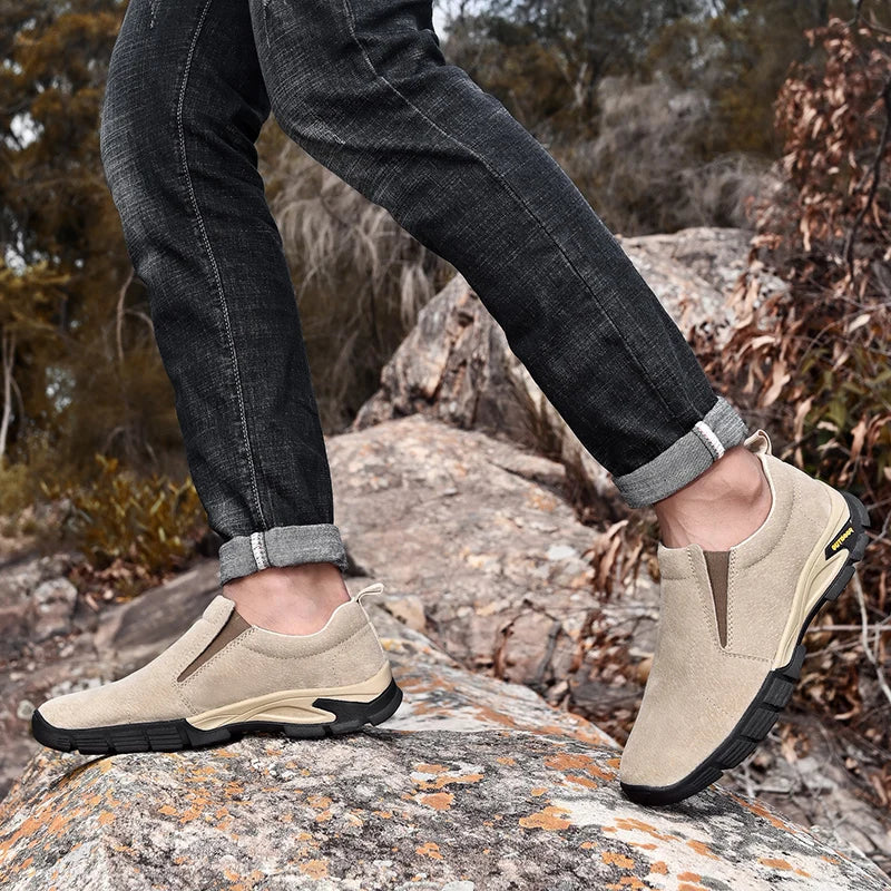 Brand Men's Shoes Genuine Leather Casual Shoes Outdoor Men's Breathable Sneakers Suede Original Men's Moccasins Loafers Sneakers