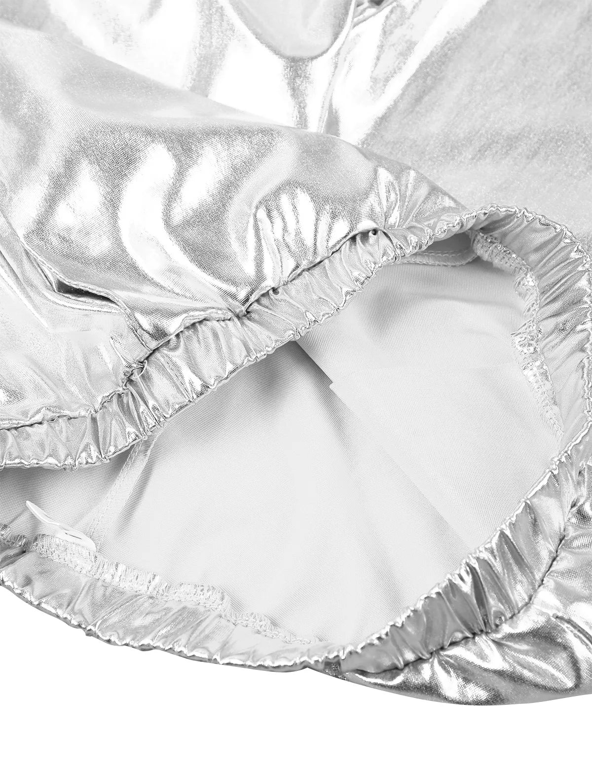 Kids Girls Fashion Party Clothes Glossy Metallic Elastic High Waist Dance Pants Hip Hop Trousers Streetwear Dancewear Sweatpant