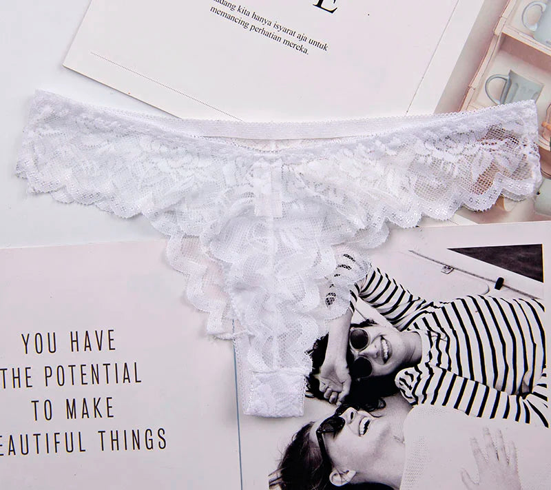 Cotton Women's Panties thongs Underwear Women Lace Soft Briefs Sexy Lingerie low Waist lingerie g-string 1pcs/Lot ac140