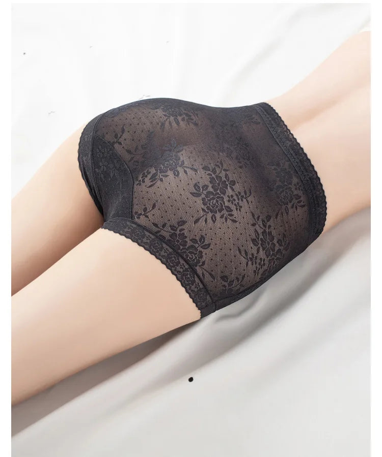 European Style  Panties Fashion Solid Color Comfort Briefs Plus Size High Waist Seamless Underpants Sexy Lace Panties Lingerie