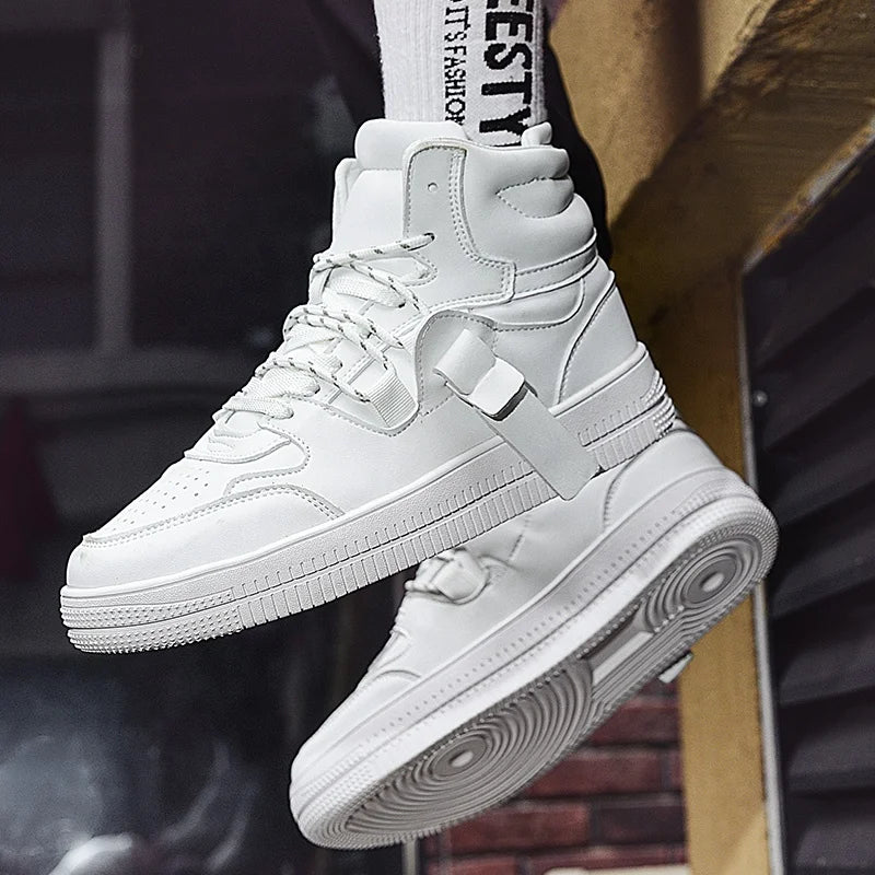 Autumn Collection Men's High Top Sneakers Breathable Skateboarding Running Shoes Casual Board Tenis Masculino Walking Shoes