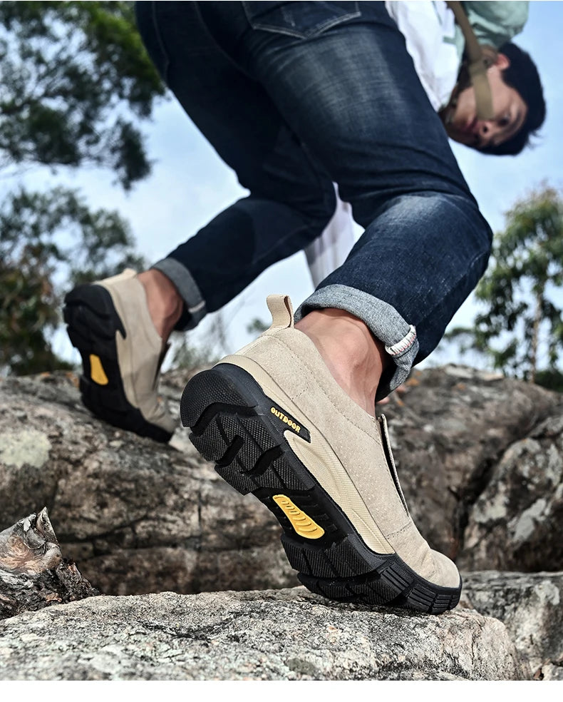 Brand Men's Shoes Genuine Leather Casual Shoes Outdoor Men's Breathable Sneakers Suede Original Men's Moccasins Loafers Sneakers