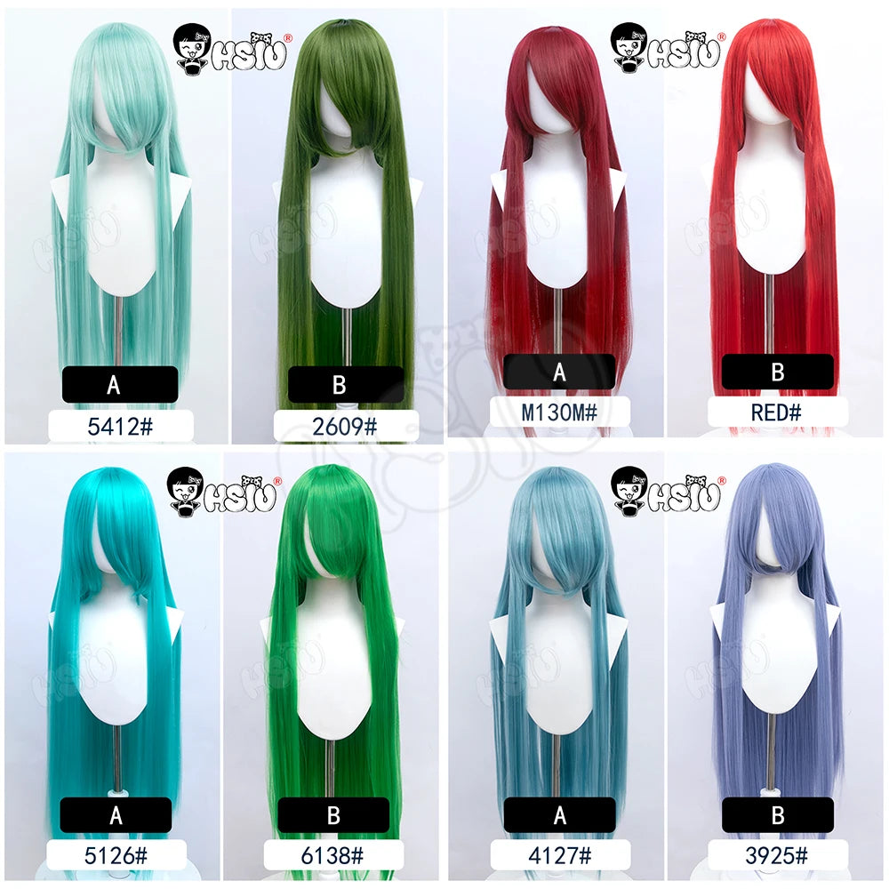 Anime New style Cosplay Long Wig「HSIU」Party Anime wigs 44 color 100cm Colourful  wig Fiber synthetic wig+Free wig cap