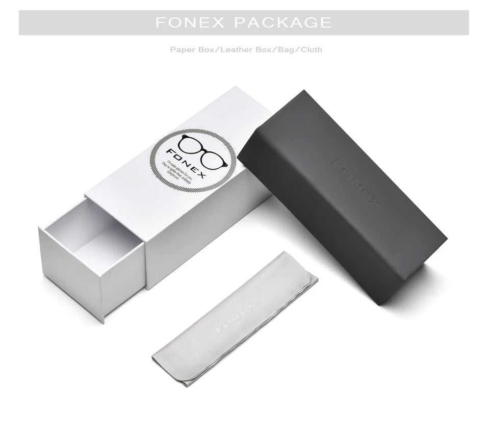 FONEX B Titanium Glasses Frame Women Brand Design Eyeglasses Men Korean Denmark Ultralight-Weight Morten Screwless Eyewear 7510 BAZAARHUBO