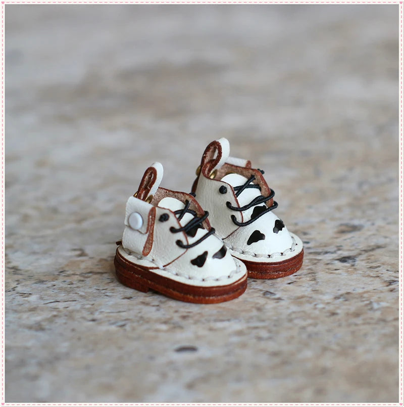 OB11 Doll Shoes Fashion Cowhide Boots Shoes for GSC, YMY, Obitsu 11, 1/12bjd Doll Accessories