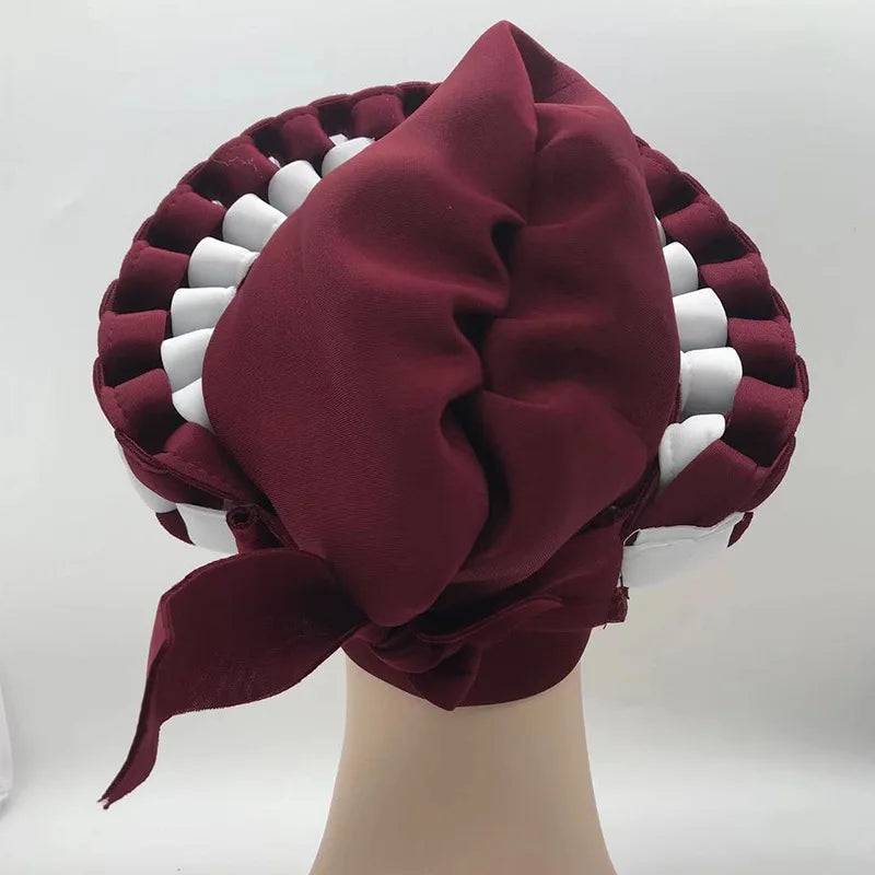 2022 Fashion African Turbans for Women Ready to Wear Auto Gele Headties Nigerian Aso Oke Head Wraps for Traditional Wedding