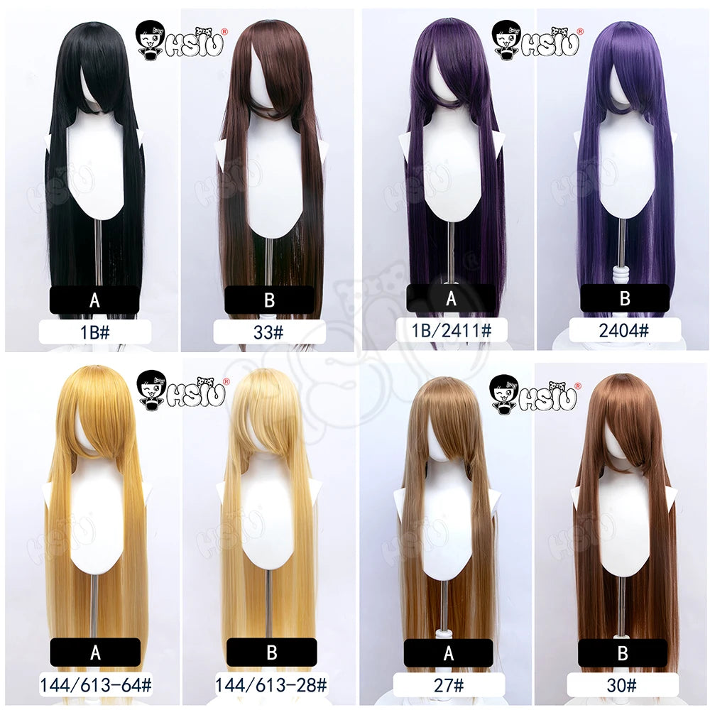 Anime New style Cosplay Long Wig「HSIU」Party Anime wigs 44 color 100cm Colourful  wig Fiber synthetic wig+Free wig cap