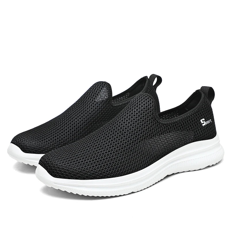 Summer Mesh Sneakers Men Fashion Outdoor Mens Casual Shoes Lightweight Slip on Walking Shoes Unisex Breathable Zapatillas Hombre