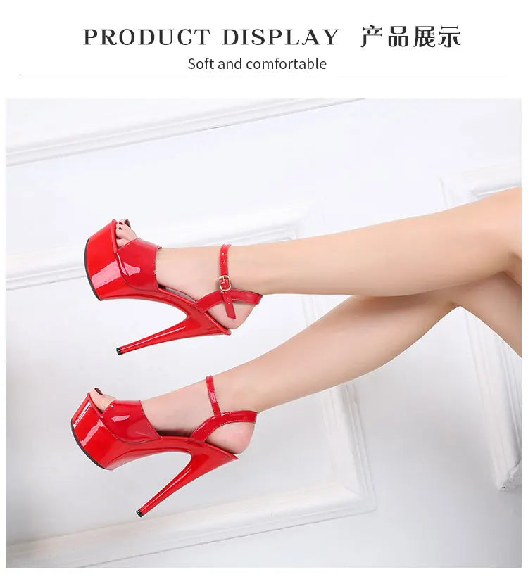 Stripper High Heels Pole Dance Shoes Women Sexy Show Shoes Sandals Party Club 13 15 17 CM Platform High-heeled Shoes Wedding New
