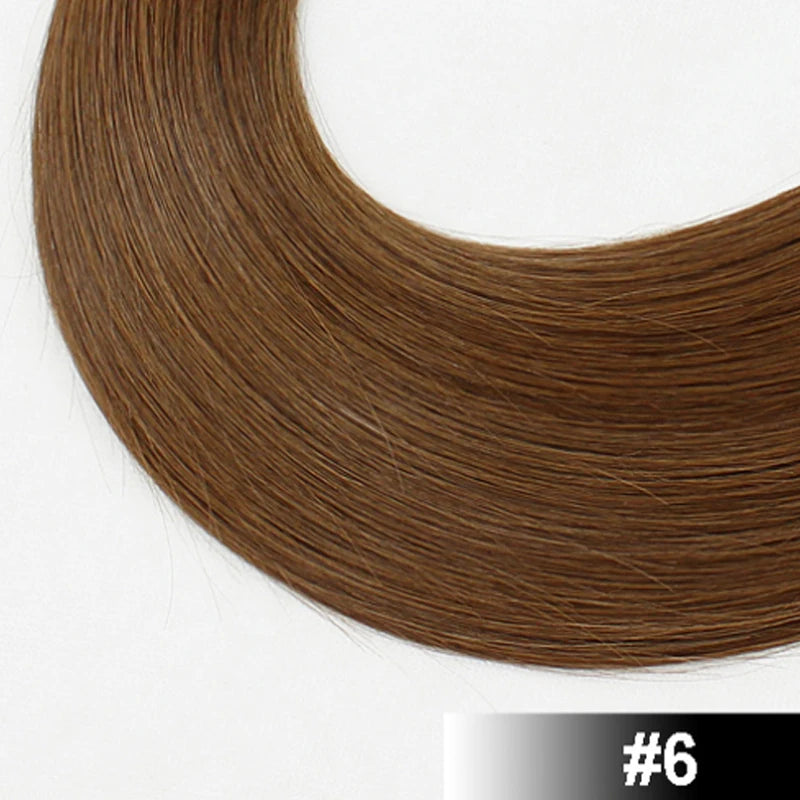 Remy Hair 1g/s 12-28 inch Real Remy Flat Tip Human Hair Extension Silky Straight Dark Brown Pre Bonded Keratin Fusion Hair