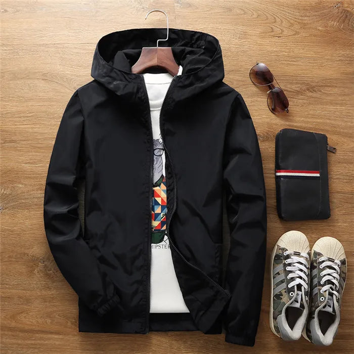 2026 New Women‘s Jacket Outerwear Spring Autumn Hooded Casual Windbreaker Coat Summer Sunscreen Clothing Family Size 7XL A8