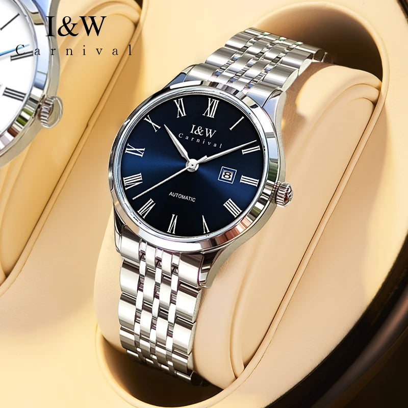 CARNIVAL Brand High-end IW Series Luxury MIYOTA Mechanical Watch for Women Stainless Steel Sapphire Mirror Automatic Watches