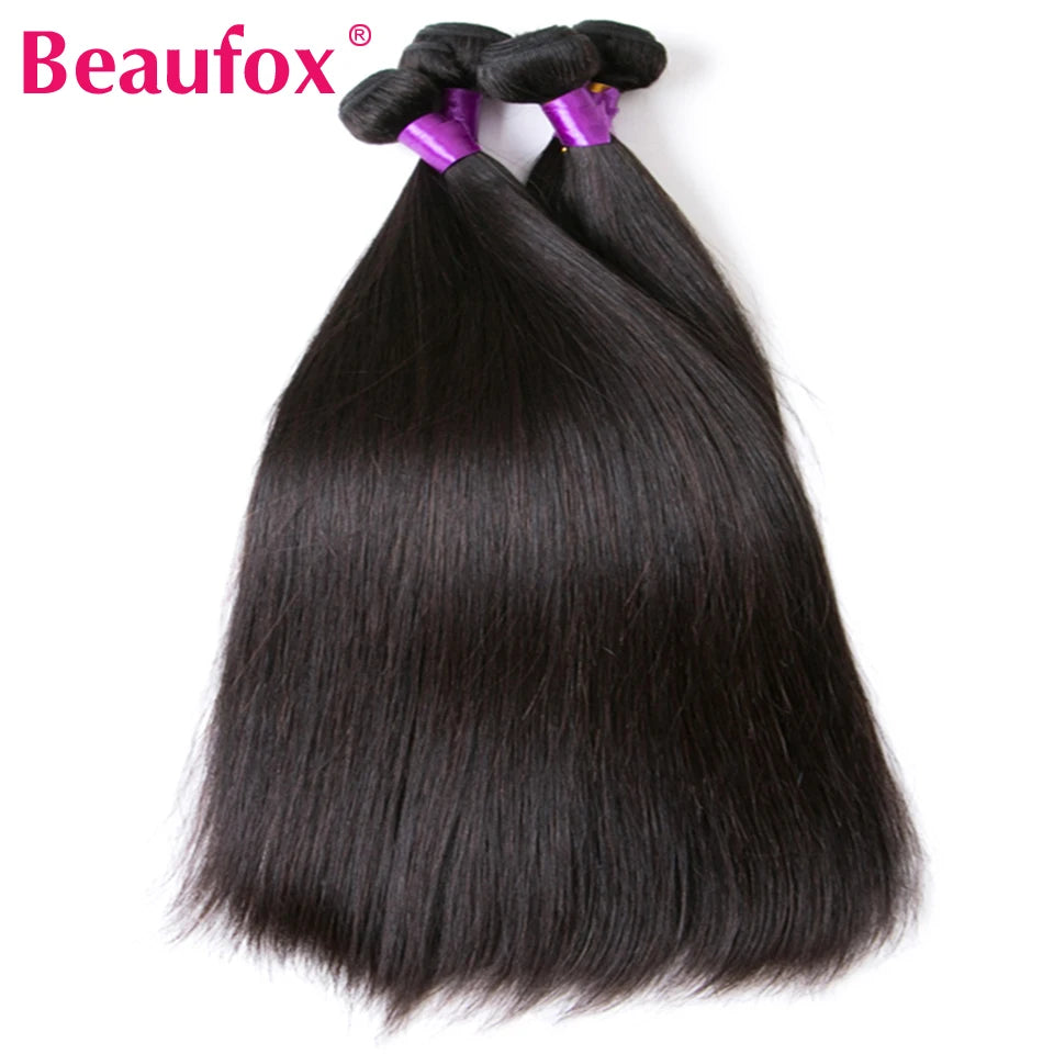 Beaufox Straight Human Hair Bundles Malaysian Straight Hair Bundles Deal Human Hair 1/3/4 Bundles Human Hair Straight 8"-30"