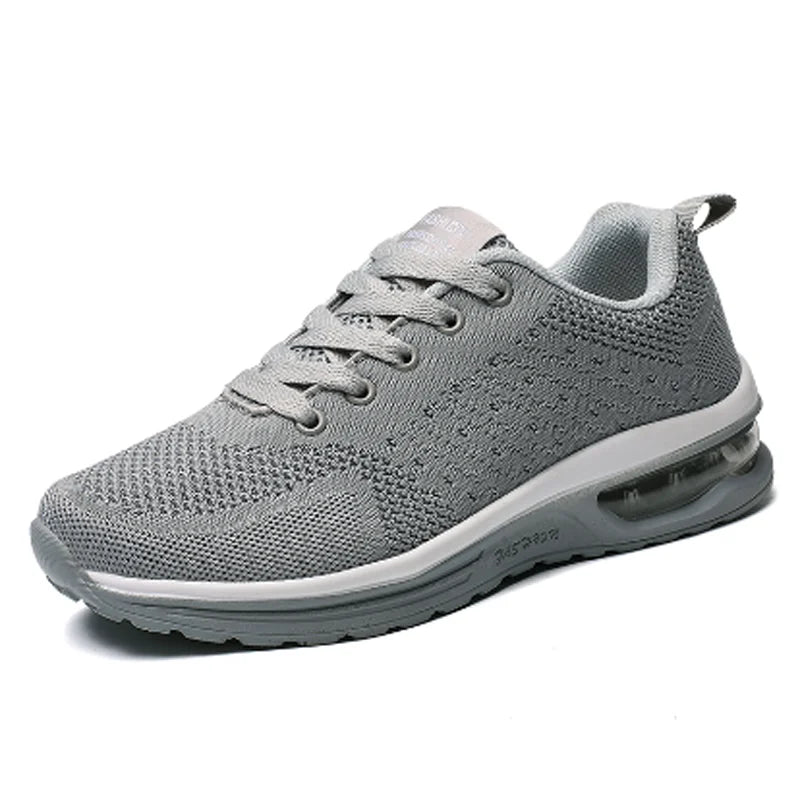 Hot Selling Large Size Running Shoes Lightweight Resilience Slip on Sneakers Mesh Air Cushion Casual Walking Shoes