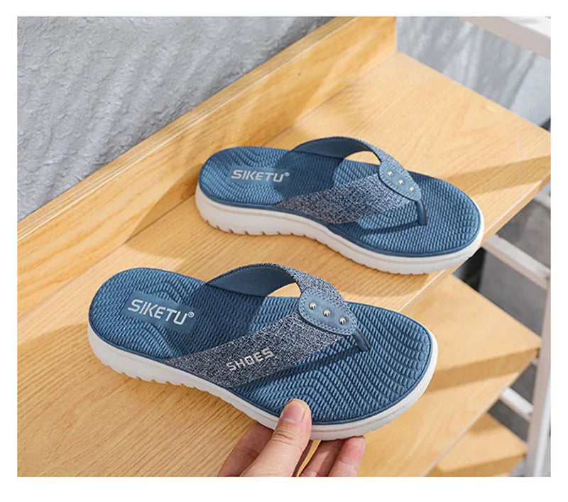 Summer Shoes Women Beach Slippers Fashion Holiday Slippers Flip Flops Thick Sole Soft Casual Ladies Footwear Big Size A3425