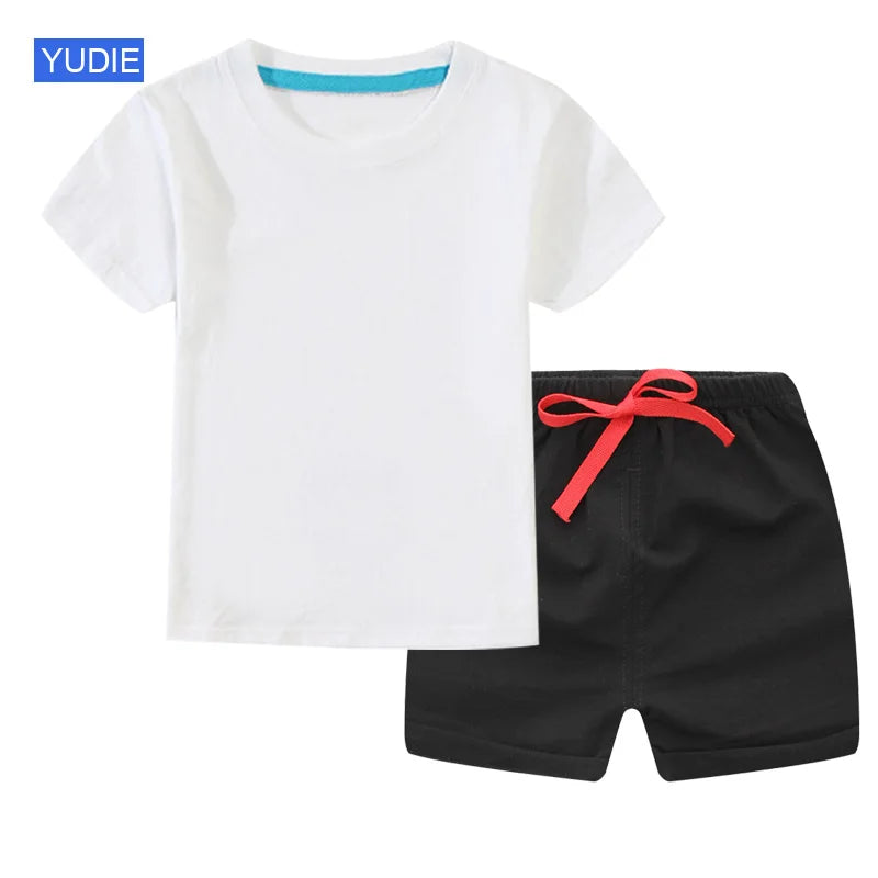 toddler boy clothing set kids Summer Baby Clothes Set girl casual sport outfit children Clothes anime Casual Clothes tshirt Suit