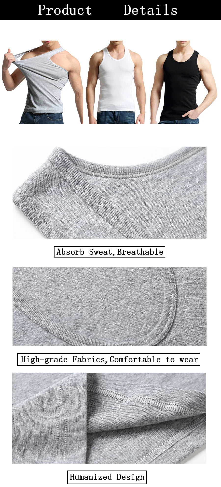 Tank Tops Men Fitness Cool Summer 100% Cotton Vest Male Sleeveless Tops Gym Slim Casual Undershirt Mens Gift 10 Colors 1PCS