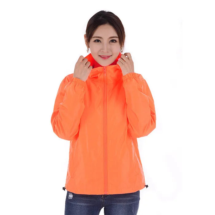 2026 New Women‘s Jacket Outerwear Spring Autumn Hooded Casual Windbreaker Coat Summer Sunscreen Clothing Family Size 7XL A8