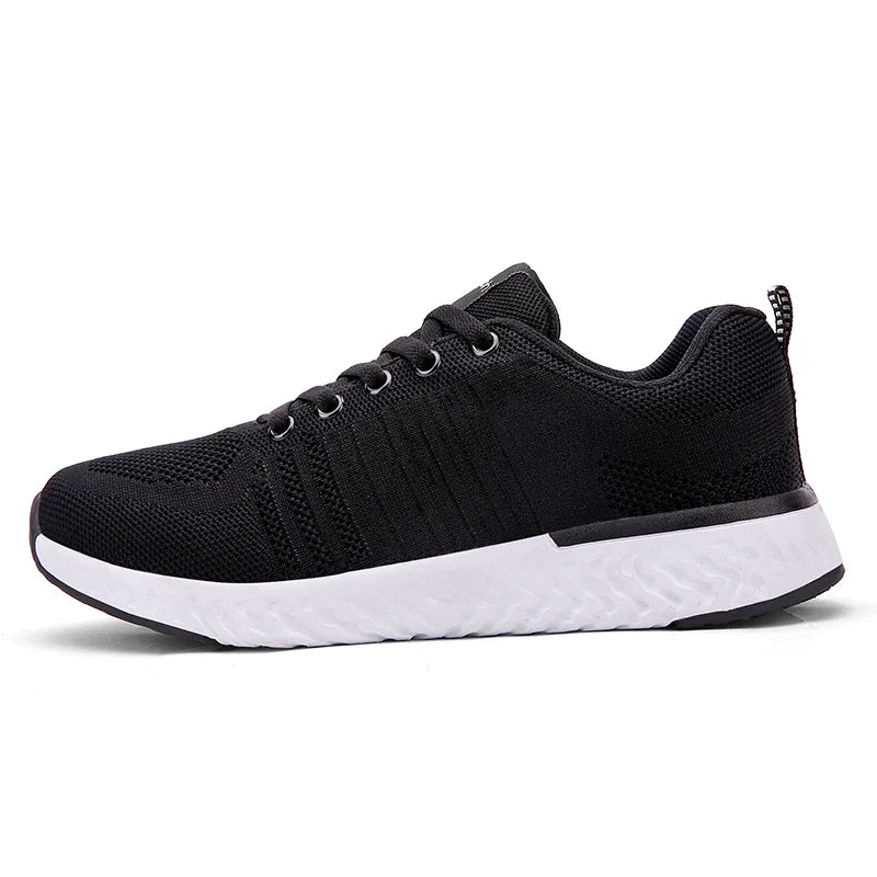 Black Knitting Ladies Sport Running Shoes Women Sneakers