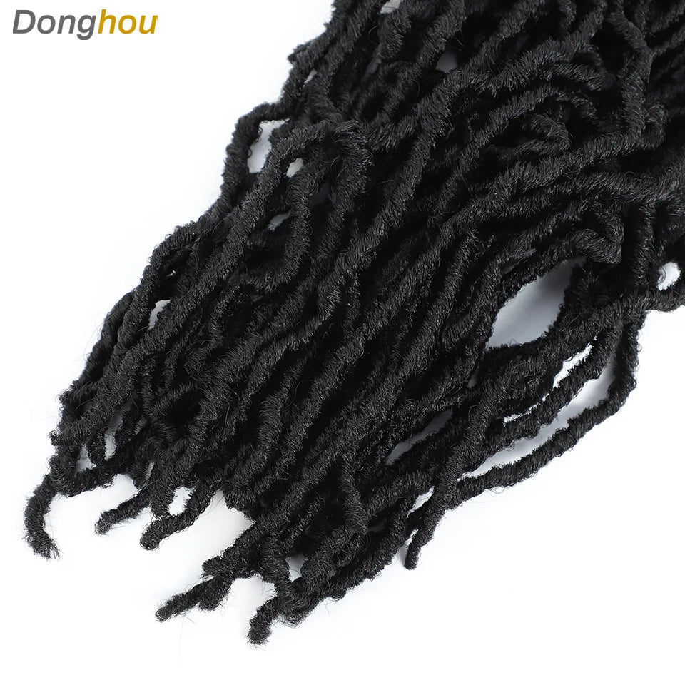 Long Goddess Faux Locks Crochet Braids Brown Blue 1B 30 350 Soft Locs Braiding Hair Synthetic Faux Locs Crochet Hair Extensions