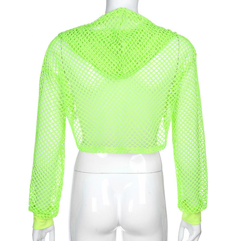 Hot Women t shirt Casual Vest Bra Cover Fish Net Hollow out Drawstring Micro Length Hoodie Crop Tanks Top Oversize Women t shirt
