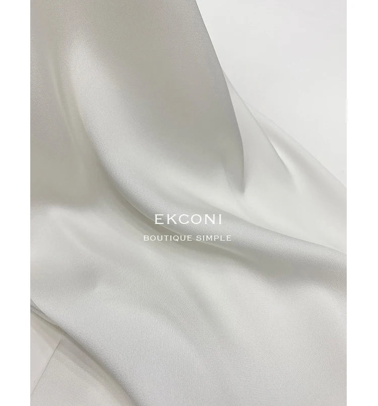Stylish Elegant Turn Down Collar White Long Sleeve Satin Shirts Fashion Woman Vintage Blouse 2024 Office Lady Tops Blusas 16946